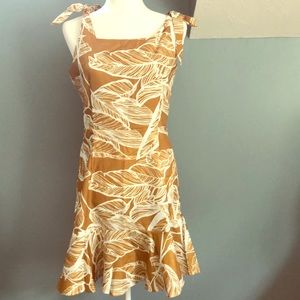 NWOT! Yellow Palm leaf dress!